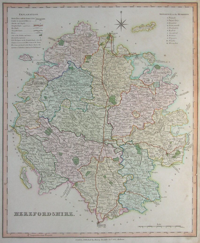 Map of Herefordshire - Teesdale